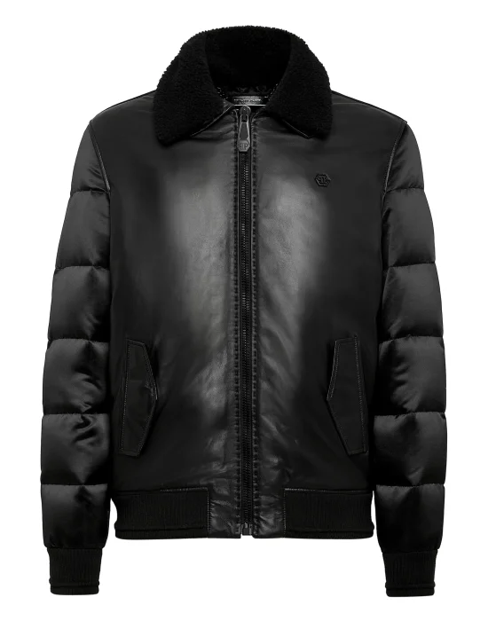 Lambskin and Nylon down Bomber Philipp Plein TM