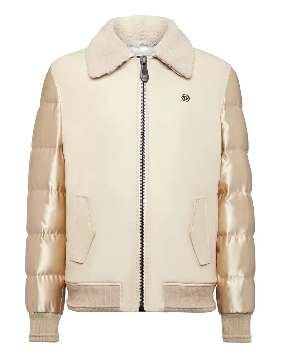 Lambskin and Nylon down Bomber Philipp Plein TM
