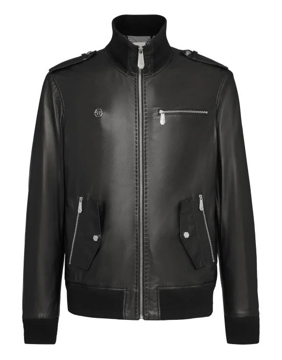 Lambskin handstitched Bomber