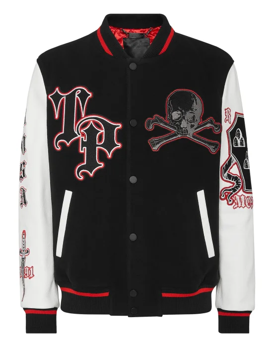 Bomber Jacket Leather sleeves