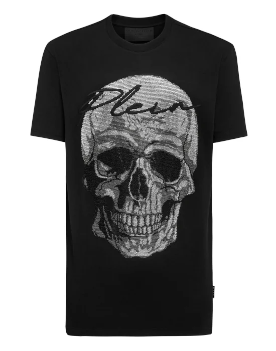 T-shirt Round Neck SS stones Skull