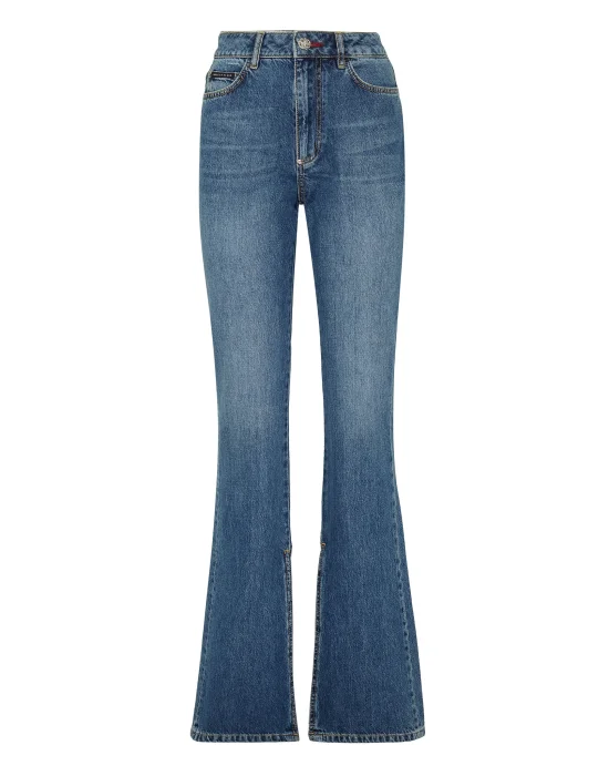 Denim Trousers Flare Fit Iconic Plein