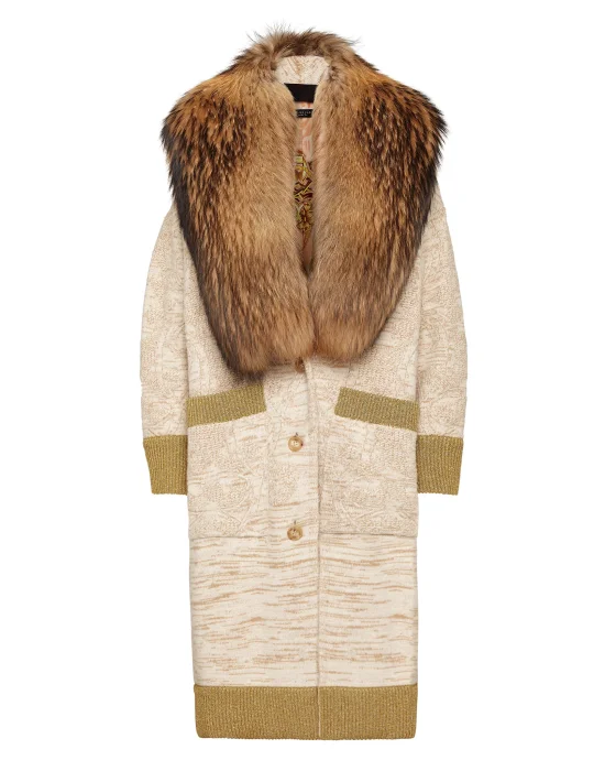 Cardigan Long Jacquard Foulard