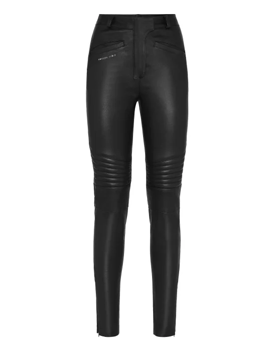 Lambskin Stretch  Super High Waist Biker  Iconic Plein