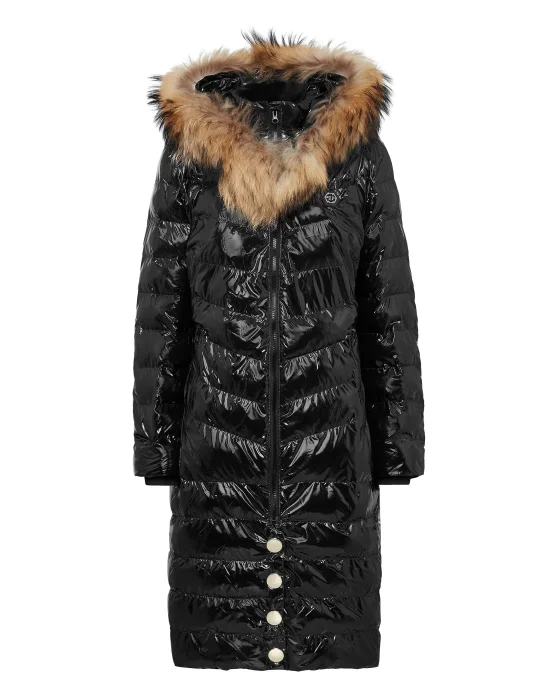 Nylon Long Down Jacket