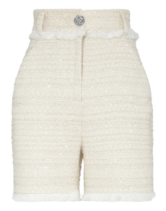 Bouclé Short Trousers Embroidery