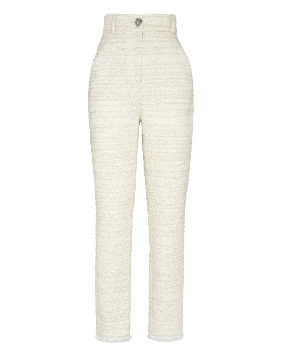 Bouclé Long Trousers Embroidery