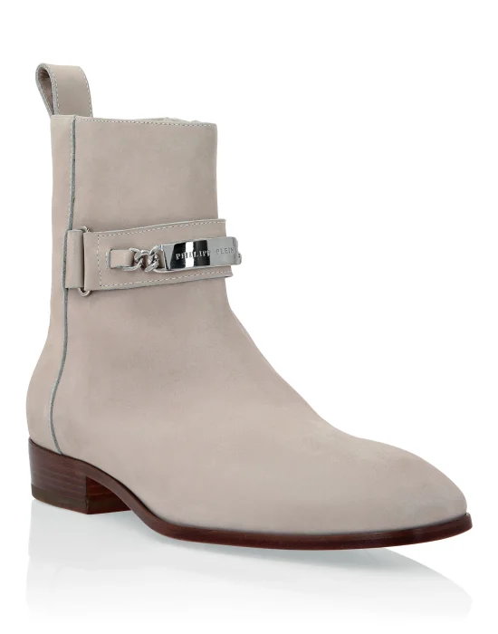 Nabuk Boots Low Flat