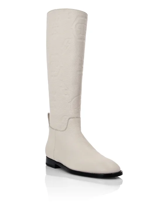 Leather Boots Lo-Heels Mid  Monogram