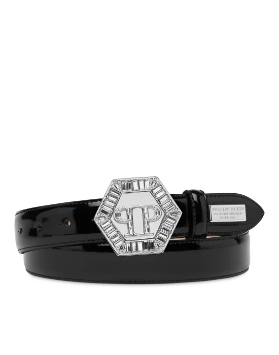 Leather Belt Hexagon