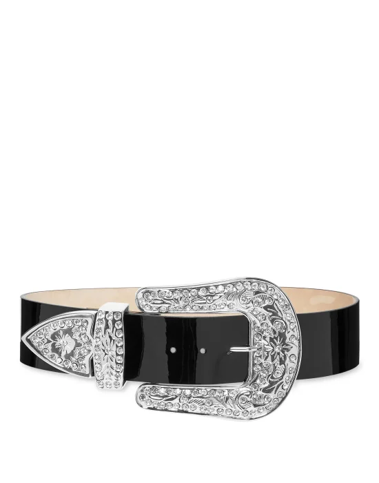 Leather Belt with big buckle