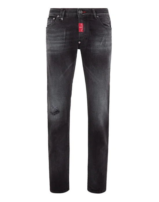 Denim Trousers Super Straight Cut Premium Hexagon