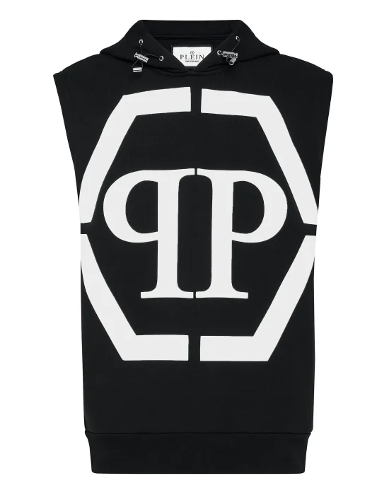 Sleeveless Hoodie sweatshirt Hexagon