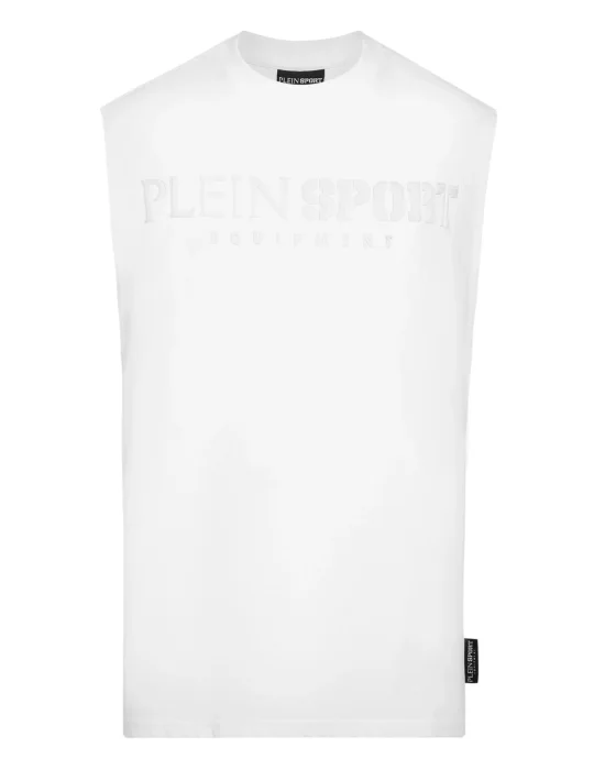 T-shirt Round Neck Sleeveless Statement