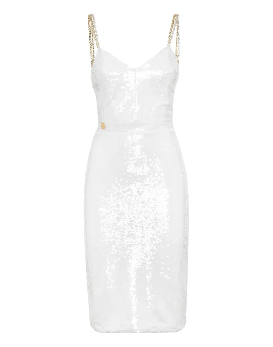 Midi Dress with Crystals