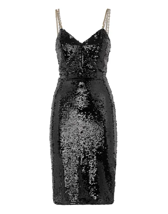 Midi Dress with Crystals