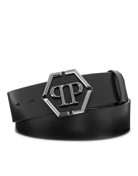 Leather Belt Hexagon