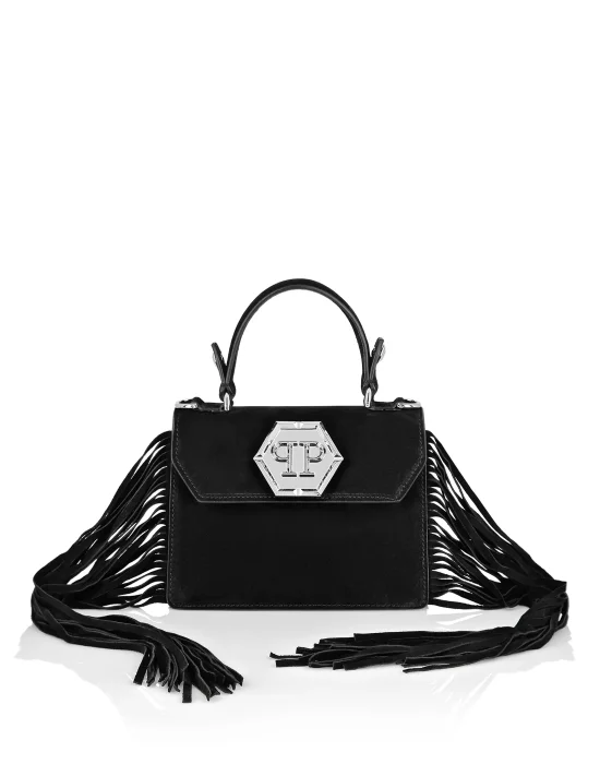 Small Suede Handle Bag Superheroine