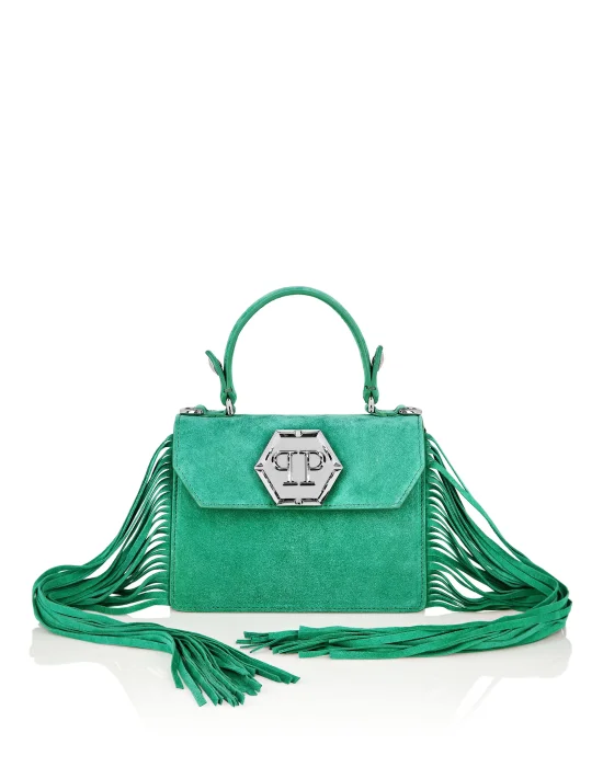 Small Suede Handle Bag Superheroine