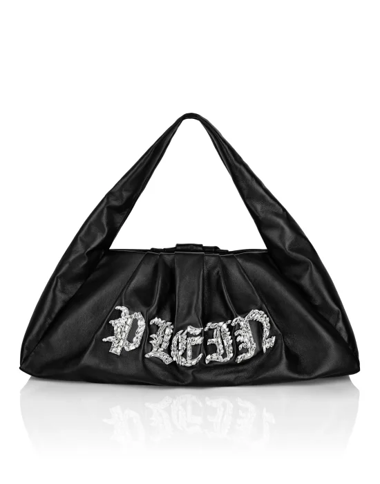 Leather Large Shoulder Bag Gothic Plein