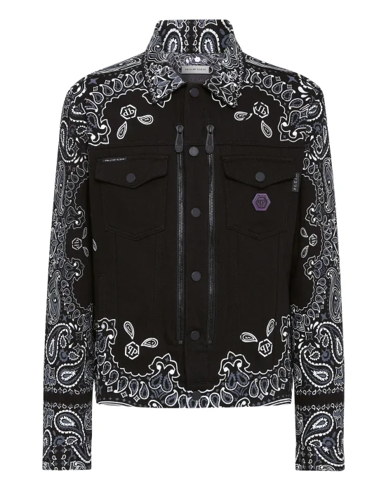 Denim Jacket Paisley Bandana