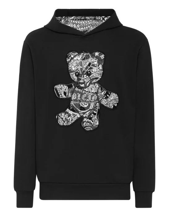 Hoodie Sweatshirt Paisley Teddy Bear