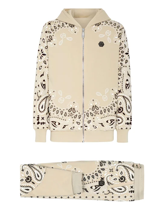 Jogging Tracksuit: Hoodie/Trousers Paisley Bandana