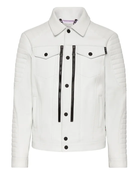 Leather Moto Jacket Iconic Plein