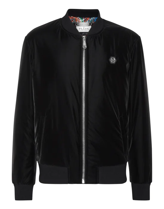 Nylon Bomber Paisley Teddy Bear