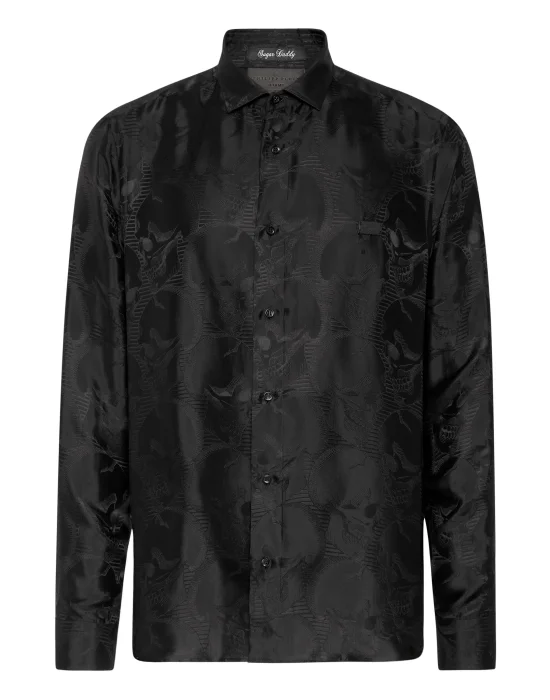 Jacquard Shirt Sugar Daddy Cut LS Skull