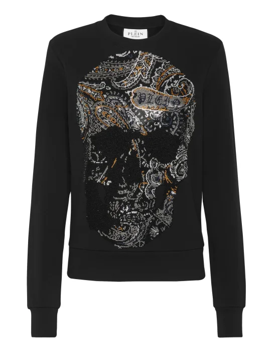Sweatshirt Paisley Strass
