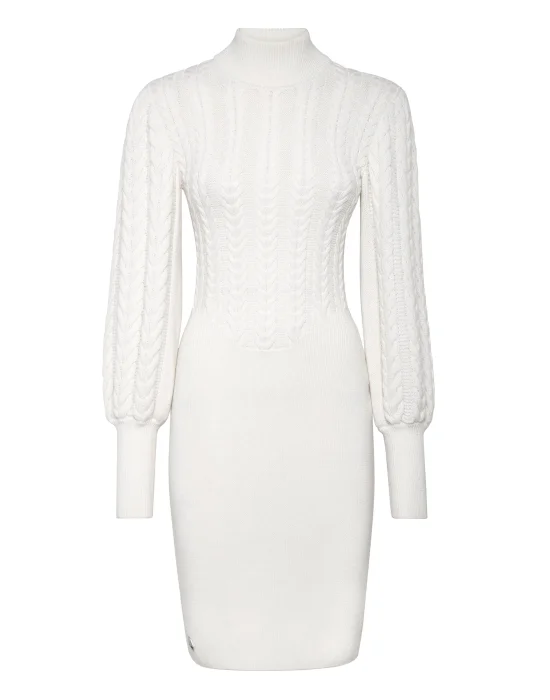 Wool Turtleneck Dress LS