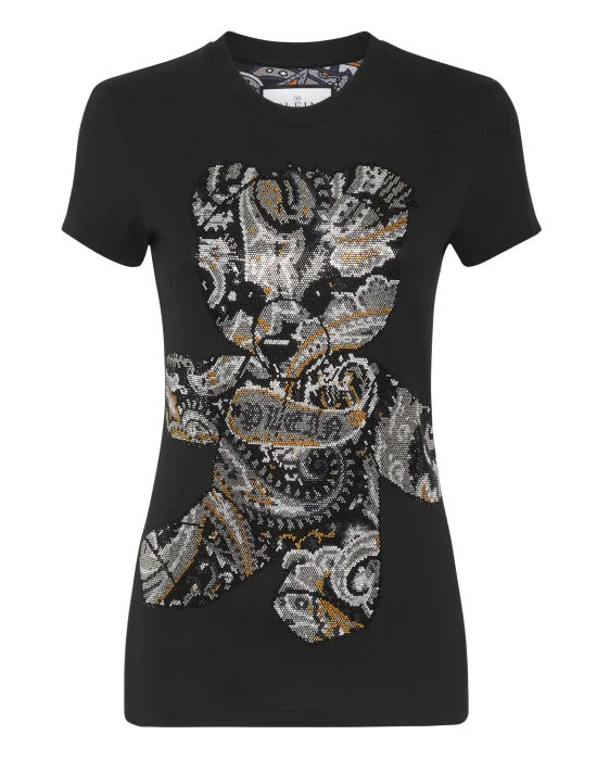 T-shirt Round Neck Sexy Pure Fit Paisley Teddy Bear