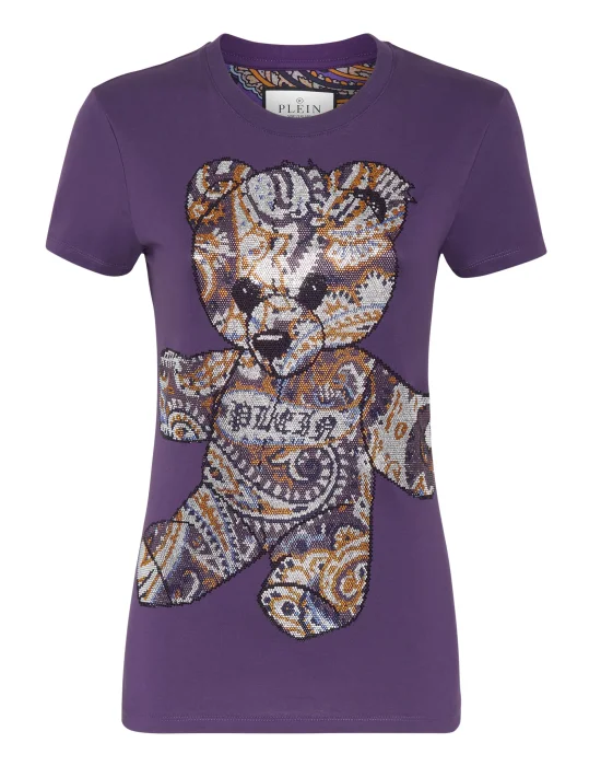 T-shirt Round Neck Sexy Pure Fit Paisley Teddy Bear
