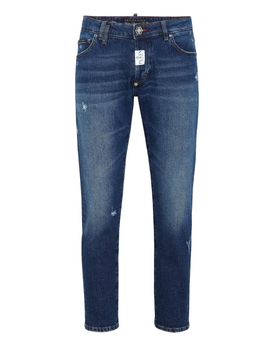 Denim Super Straight Cut Trousers