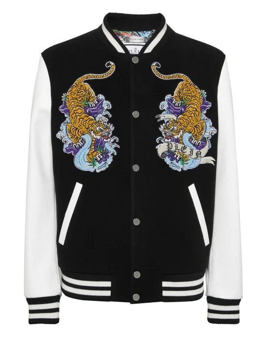 College Bomber with Woolen cloth base Tattoo