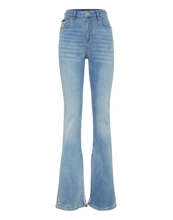 Denim Flaire Fit Trousers Heart