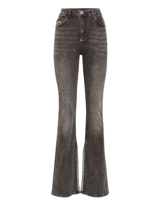 Denim Flaire Fit Trousers Heart
