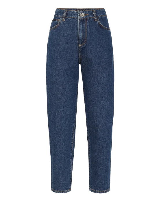 Denim Mom Fit Trousers