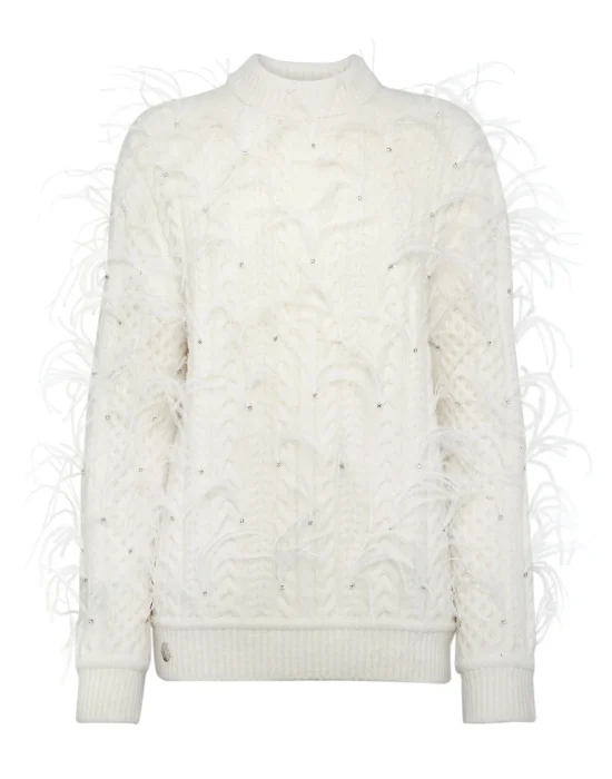 Merino Wool Pullover LS Skull