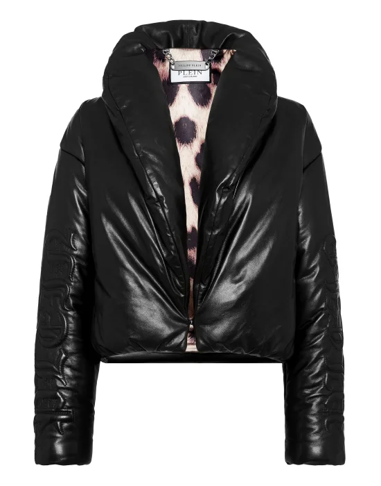Silky Leather Biker Jacket Skull&Bones