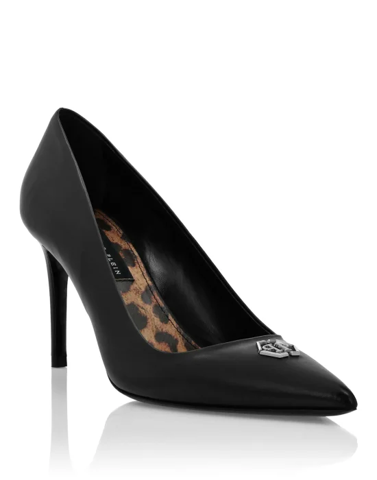 Nappa Mid Plein Heel Decollete Hexagon
