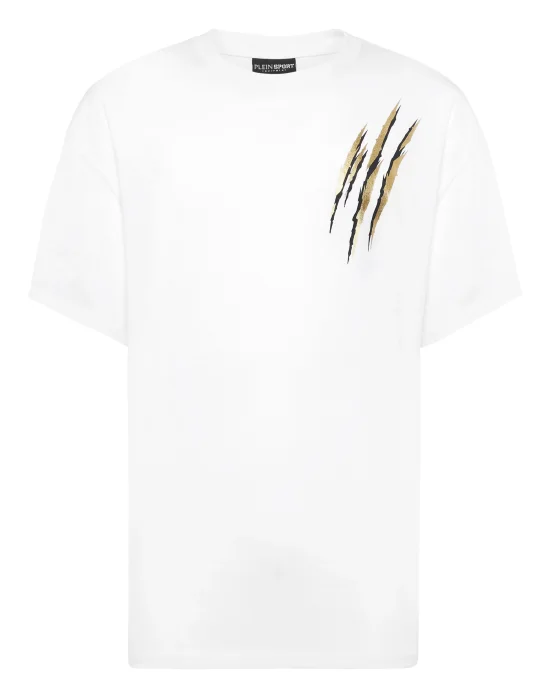 Cotton Round Neck T-Shirt Run Faster Scratch