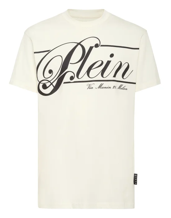 Printed Round Neck T-Shirt Italic