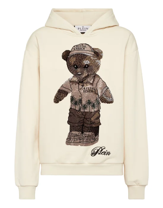 Cotton Venice Beach Fit Hoodie Teddy Beach Crystal