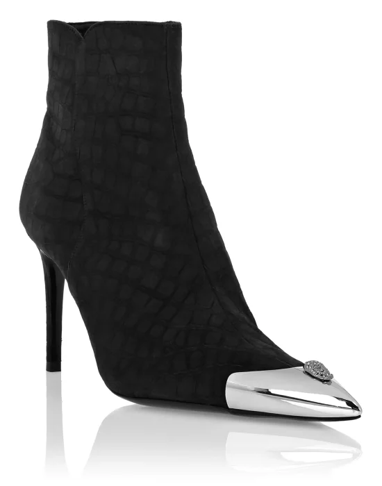 Nubuck Mid-Heeled Low Boots 9