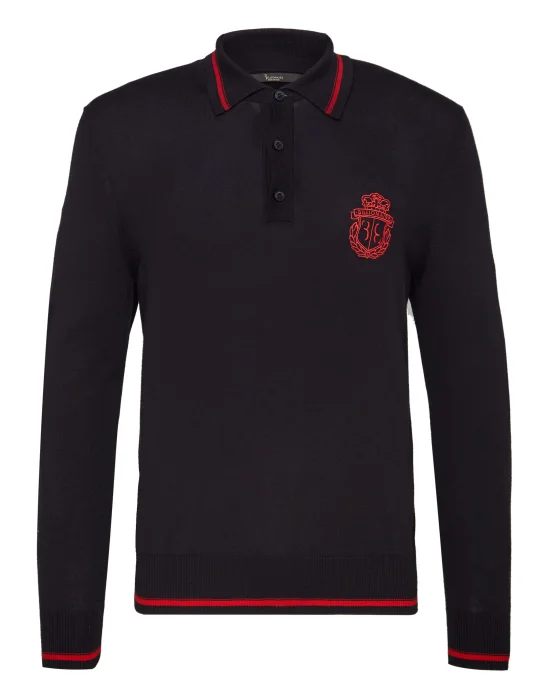 Pullover Polo-Neck LS Double B