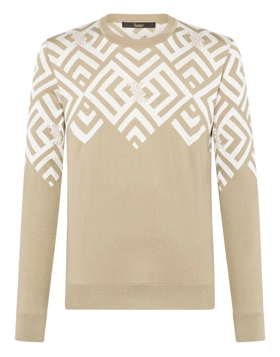 Pullover Round Neck LS Double B