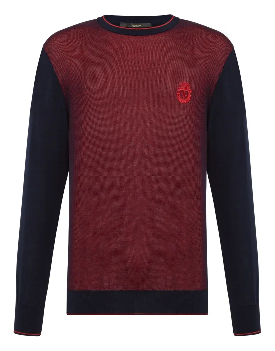 Pullover Round Neck LS Crest