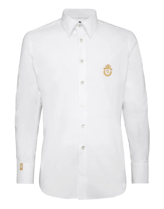 Shirt Silver Cut LS/Milano Crest